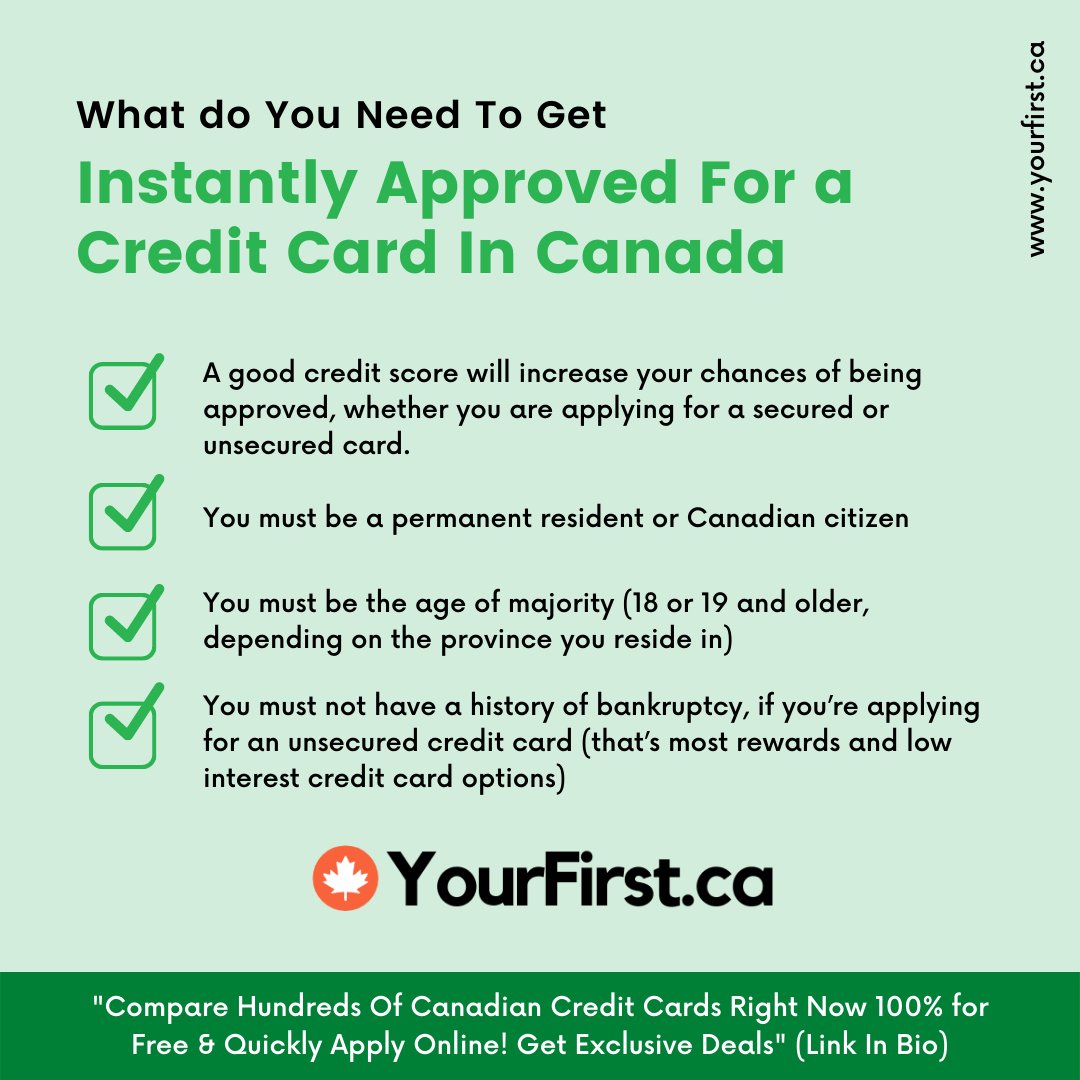 YourFirstca's tweet photo. What do You Need To Get Instantly Approved For a Credit Card In Canada! 💯

🇨🇦 Follow @YourFirstca for more financial advices and tips!

#yourfirstca #yourfirst #creditcard #canadiancreditcard #canadiancitizen #permananentresident #history #banking https://t.co/vLb08kR3wM