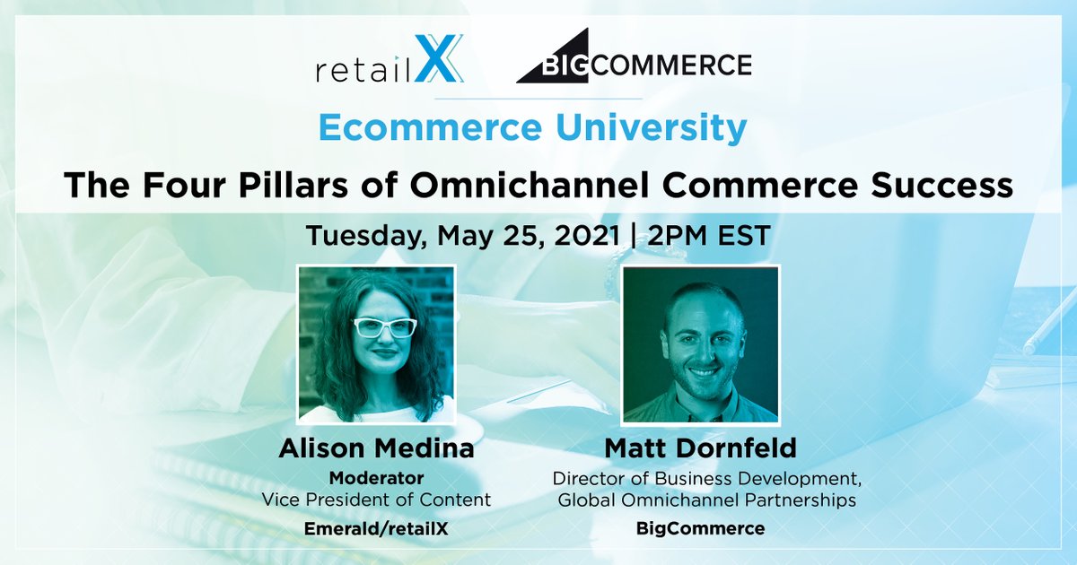 retailXofficial's tweet photo. We're live with @BigCommerce! Is your omnichannel strategy up-to-date? Register now for omnichannel tips to leverage this year and beyond https://t.co/9mSYNSAeqG! #retailX #ecommerceuniversity #digitalfutureofretail https://t.co/NSoNStFK6y
