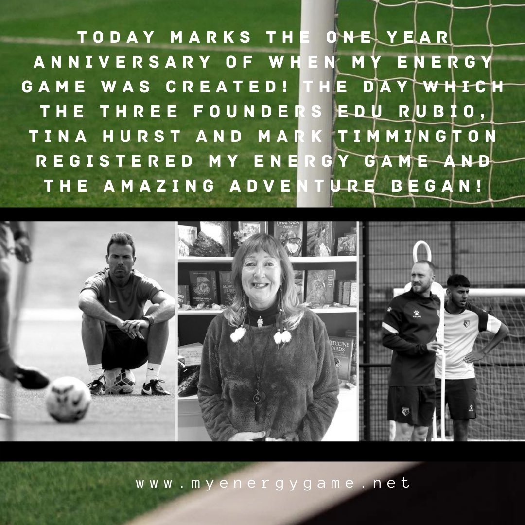 MyEnergyGame1's tweet photo. Today marks the one year anniversary of when @MyEnergyGame1 was created! A day in which @CoachEduRubio @MarkTimmington and Tina Hurst began this incredible adventure! The future of my Energy Game looks bright...and we can’t wait to continue this amazing project ⚽️💪🔋 https://t.co/eTGN7eIyV0