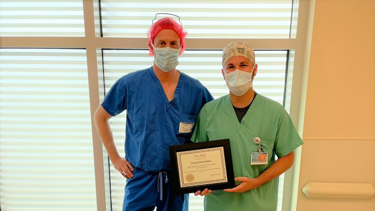 Congratulations Dr. Jeffrey Beecher, DO and Atlantic Neurosurgical &amp; Spine Specialists! Dr. Beecher and his team completed their first site case in the #FUSE Study!

#FUSE Study is designed to demonstrate the superiority of CCF over traditional #ACDF in #highrsk #patients.