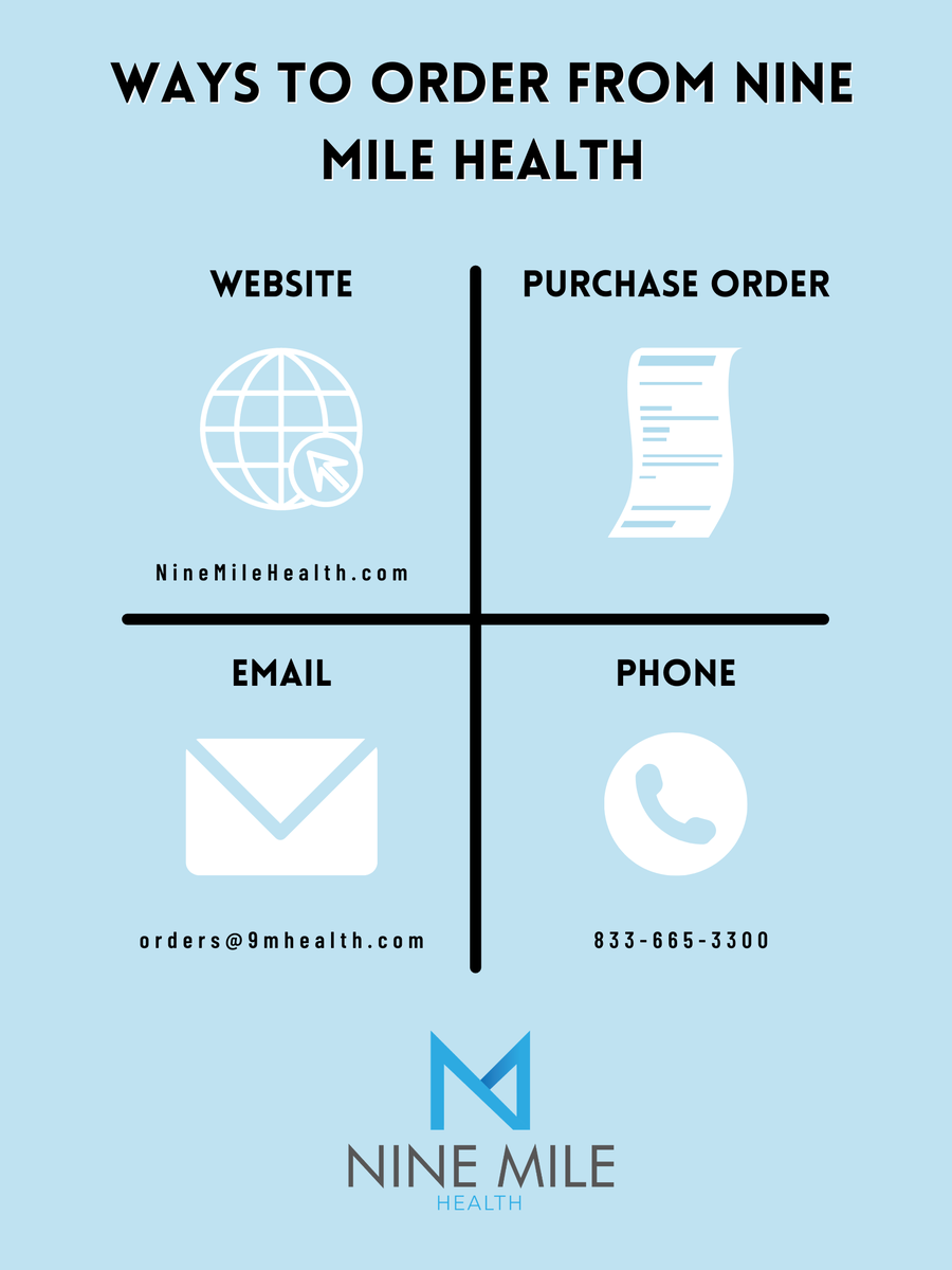 NineMileHealth's tweet photo. No matter how you purchase, we make it easy. Infection prevention solutions are right at your fingertips. Place an order today! https://t.co/vrZwBPdX2C