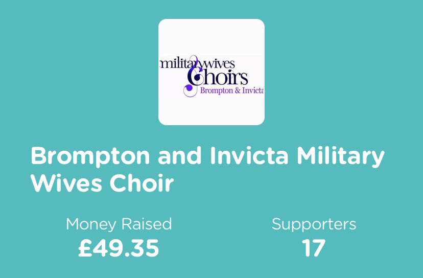 Easy Fundraising is a great way to raise funds for the choir while making them online purchases🥰

📌Download the Easy Fundraising app or search for Easy Fundraising online 
📌Search Brompton &amp; Invicta Military Wives Choir
📌 Shop till you drop online and raise us money