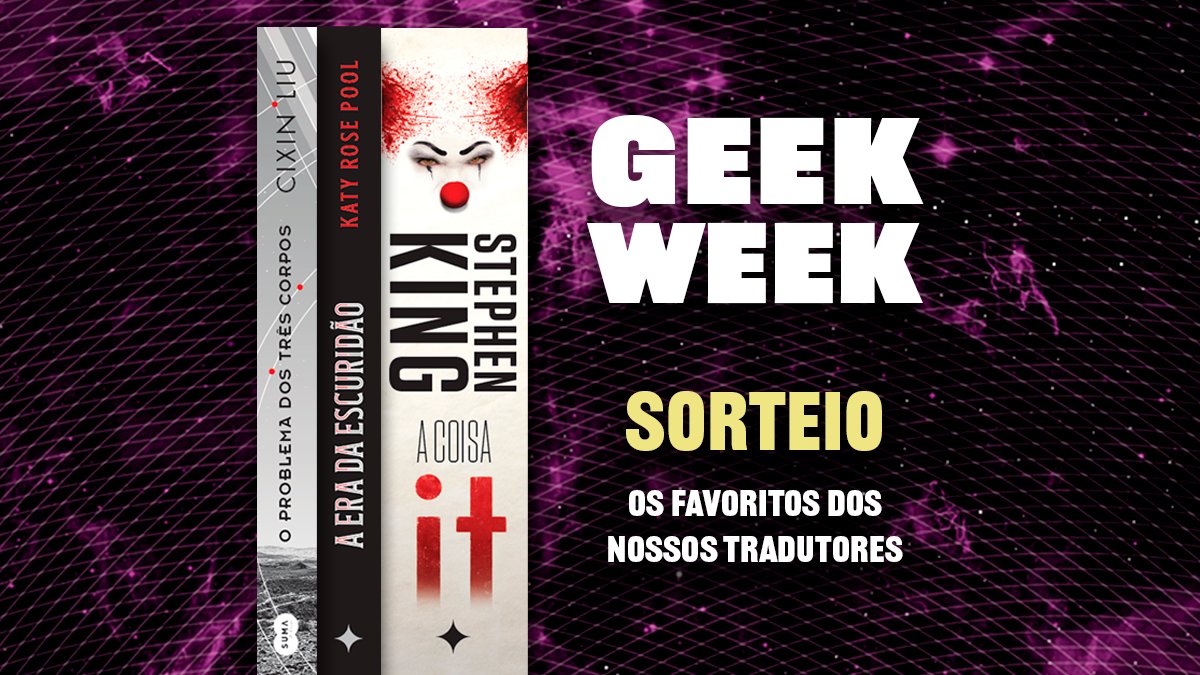 Pra comemorar o Orgulho Nerd, pedimos pra <a href="/RegianeWinarski/">Regiane</a>, <a href="/natght/">Natalie Gerhardt - Natividade</a> e @angorial indicarem suas traduções favoritas pra Suma.
Os escolhidos formam esse combo lindo pro nosso SORTEIO ESPECIAL. 📚

Regras:
- Seguir a Suma;
- Curtir e dar RT neste post.
Resultado: 31/05
Boa sorte! ✨