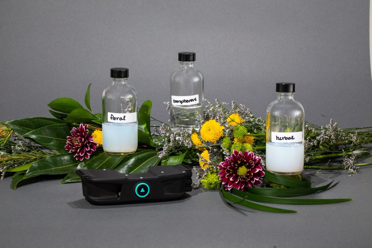 RyanBellGuide's tweet photo. Startup #OVRTechnology is incorporating #smell into #VirtualReality using a device called the #ION containing vials of different scents, that is attached to a #VR headset.
The real smell of virtual reality https://t.co/BOYDvAmTXk https://t.co/cTZv3OEb7S