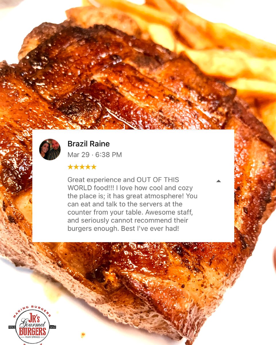 Jrsburgers's tweet photo. We think our customers are out of this 🚀🌎world too!
.
Come see what everybody is talking about 😍🍔
.
.
#JrsFans
.
.
#wearejr #makingburgerssexy #burgers #burgerstagram #burgerporn #burgerlove #sweetpotato #beers #craftbeer #miami #miamifoodie #miamifoodtruck https://t.co/vGss6Cfdsx