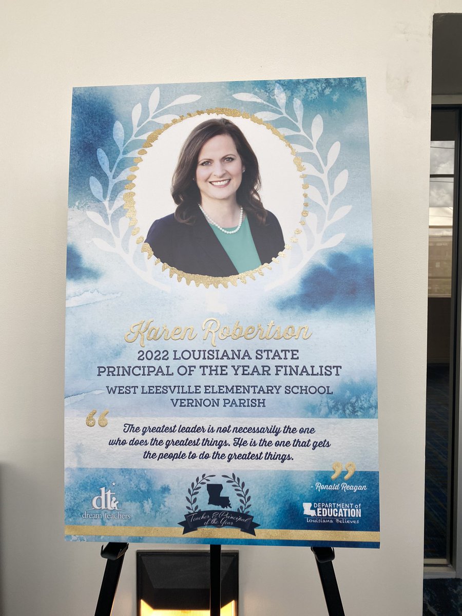 Congratulations to  the 2022 State Principal of the Year Finalists announced today at the #LATeacherLeaders Summit! <a href="/karen_Rob423/">Karen Robertson</a>