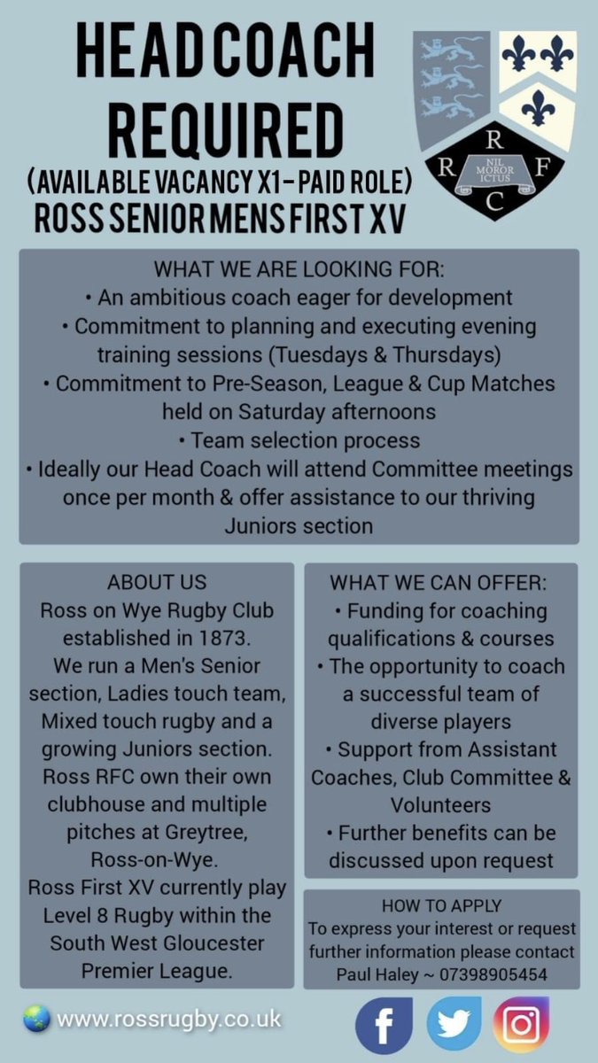 Rugby Vacancies tweet media