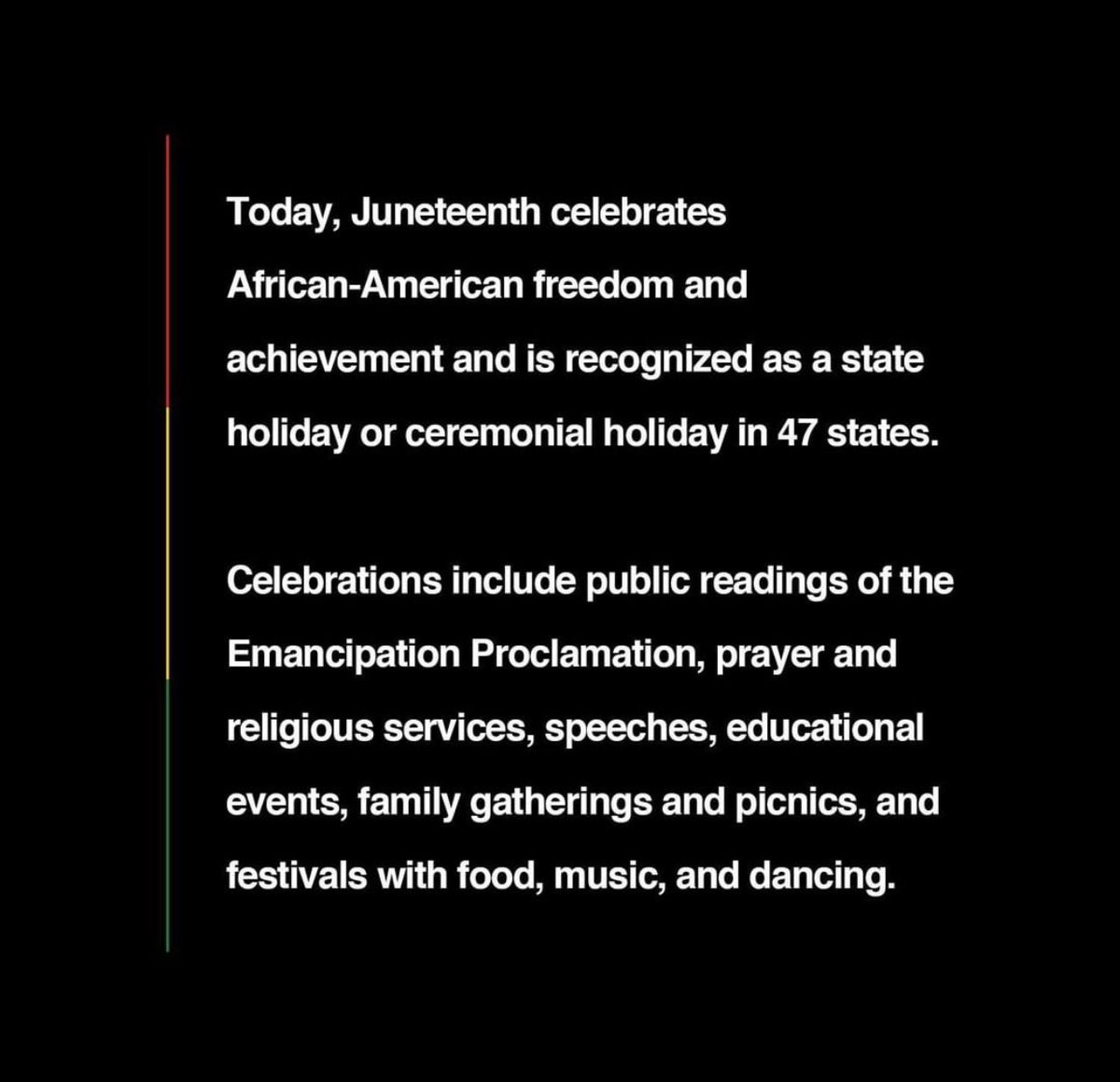 With Juneteenth just weeks away, I want to share some tidbits I shared last year. Here is a bit of background for those who may not know what #FreedomDay is all about...