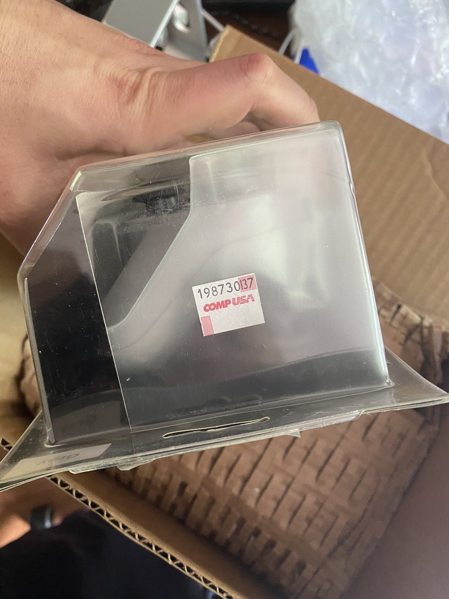 AnthonyFalbo's tweet photo. @MyLifeInGaming hey guys do you have any interest in reviewing this original DualShock controller I just got off eBay? Still sealed from CompUSA lol. I’d be happy to lend it for review if so. Would be cool for a future video on retro hardware https://t.co/l08AF82UOU