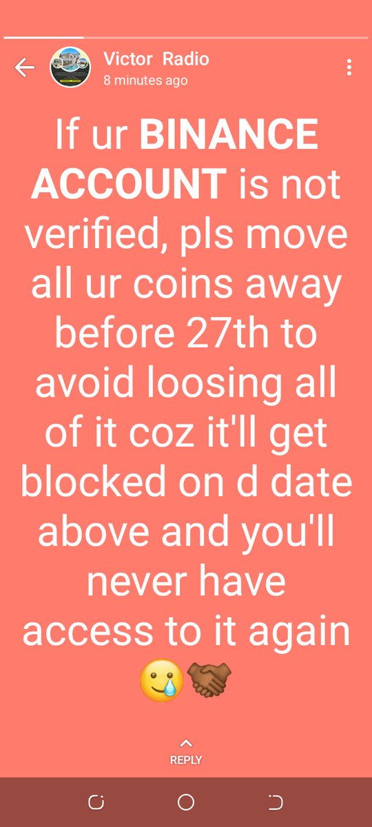 itsjames30's tweet photo. @binance how true is this?? https://t.co/q15Va0U71a