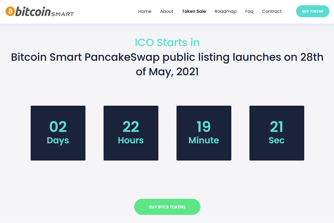 bitcoinsmartnet's tweet photo. #Bitcoin #BitcoinSmart $BTCS
Only 3 days before official launch of BitcoinSmart tokens, the hottest ICO of 2021! https://t.co/5bzNBa8XoR