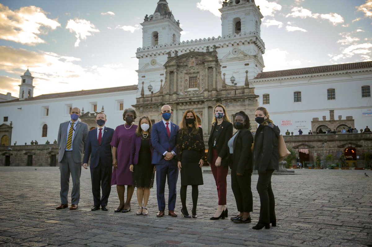 USAmbUN's tweet photo. I was honored to lead the first presidential delegation of this administration, and lucky to visit a country as lovely as Ecuador. I hope this sends a message about the strength of our relationship, belief in democracy, and commitment to meeting global challenges together. https://t.co/Prlc67FABZ
