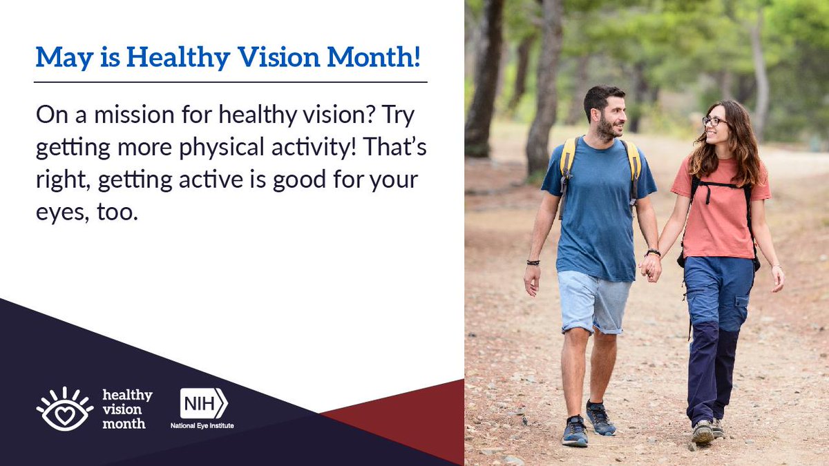 OslerHealthACO's tweet photo. Physical activity can help lower your risk of health conditions — like diabetes and high blood pressure — that can lead to eye health and vision problems. And as the weather warms up, try outdoor activities! Get more #HealthyVisionMonth tips: https://t.co/LtkmsE8Pv4 https://t.co/BITk2xKpyA