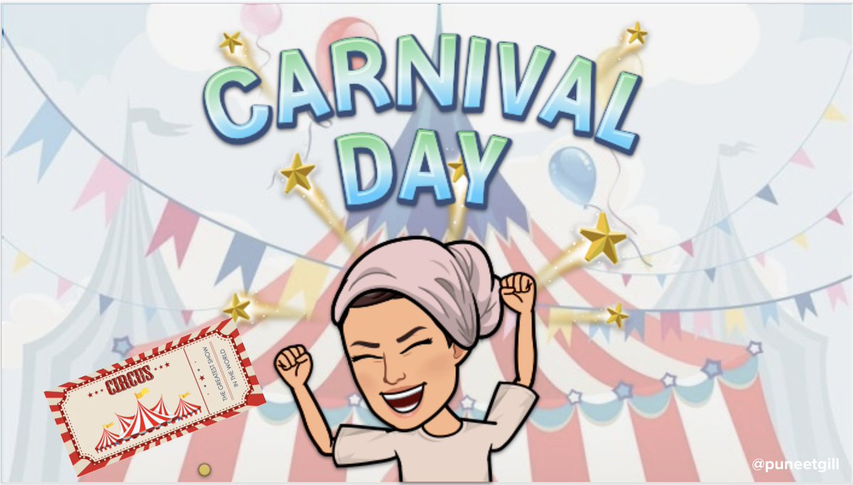 puneetgillx's tweet photo. Carnival Themed Day Slides! I forgot to share these from two weeks ago! Language, math, movement, and craft activities for a fun-packed carnival themed day. (11 slides) Coming soon... Ice Cream Day! Link: https://t.co/JpsFagg0Kh #EVSlearning https://t.co/PaFnfWzaUa