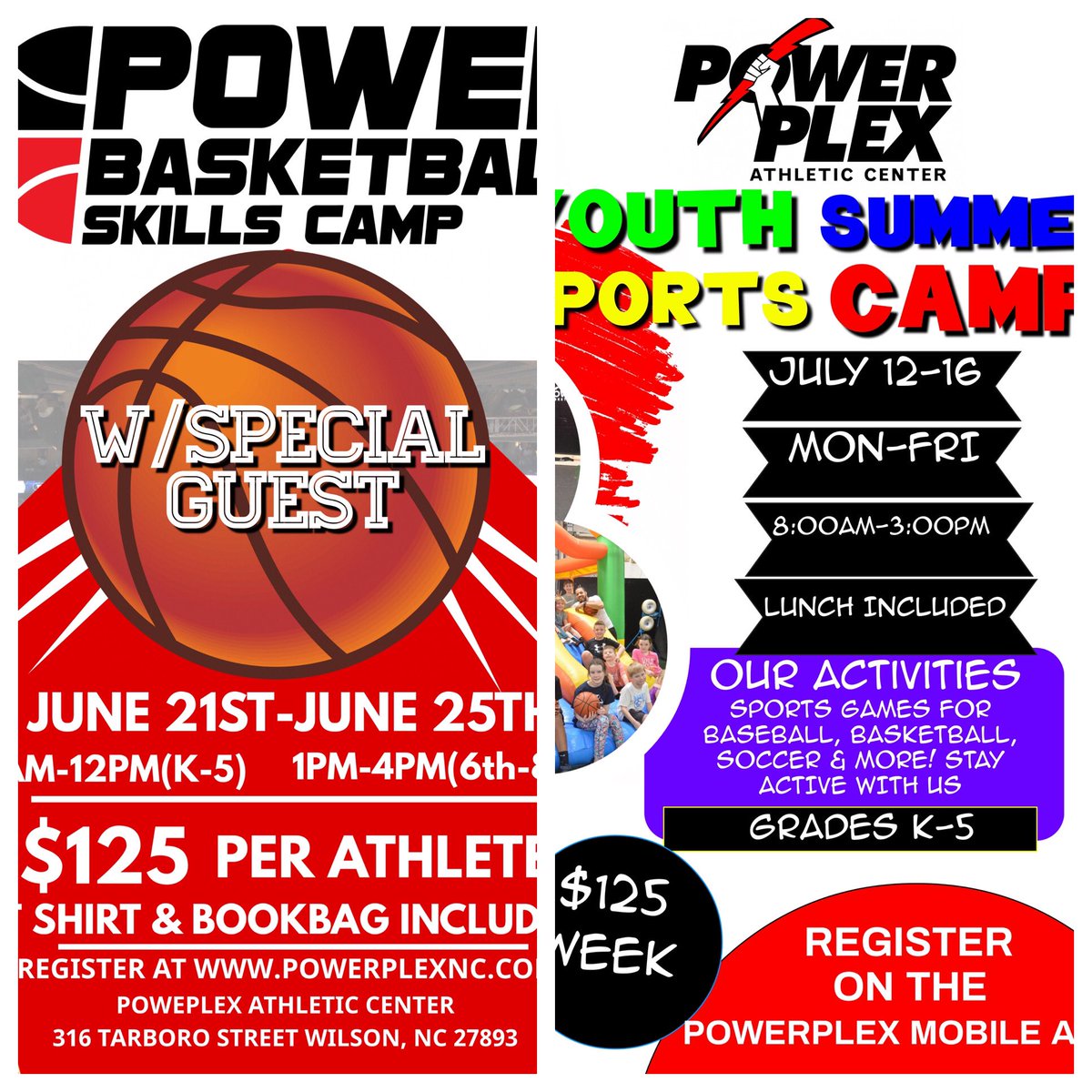 powerplexnc's tweet photo. Spots are filling up quickly for our summer camps! Click the link to register👉 https://t.co/jwIUNAfJPc #summercamp #basketballcamp https://t.co/HgHTdsNeos