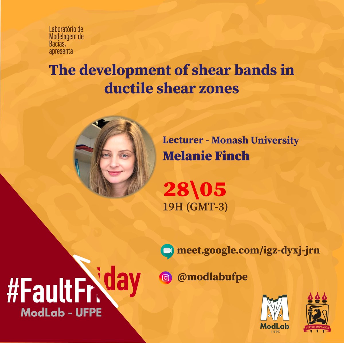 Tiago Miranda (@tiagomgeo) on Twitter photo We are delighted to announce Dr. Finch (<a href="/melaniefinch_/">Dr Melanie Finch</a> ) in the #faultfriday. Feel free to join us in this #structuralgeology forum. Bring your beverage :)
<a href="/AAPGLA/">AAPG Latin America</a>
@AscomUFPE We are delighted to announce Dr. Finch (<a href="/melaniefinch_/">Dr Melanie Finch</a> ) in the #faultfriday. Feel free to join us in this #structuralgeology forum. Bring your beverage :)
<a href="/AAPGLA/">AAPG Latin America</a>
@AscomUFPE