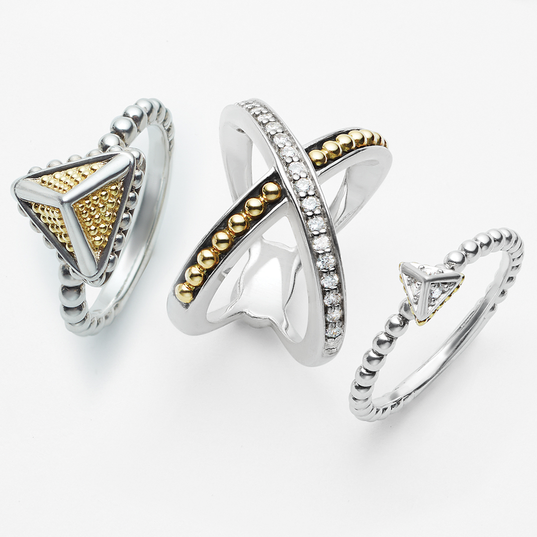 LAGOS_Jewelry's tweet image. The KSL collection adds a modern edge to your jewelry styling. #ringstacking #MyLAGOSMyWay bit.ly/LAGOSksl