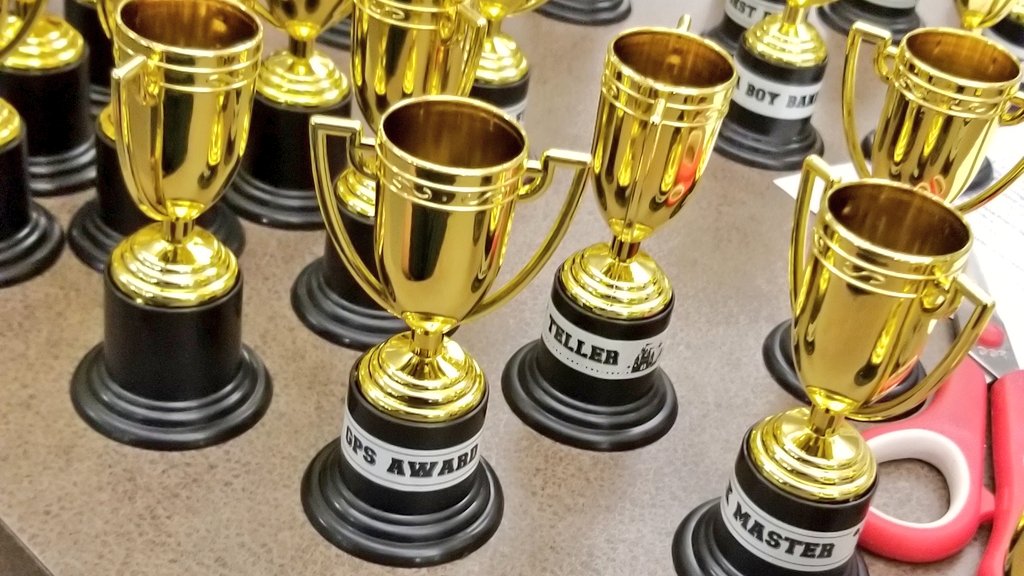 coachguz63's tweet photo. Glenn HS Social Studies EOY Superlatives, "The Orangies" are almost complete! Love the culture and comradery of our dept here on campus! #allinforGlenn #good2great #orangehouse https://t.co/Qe9KisARCx