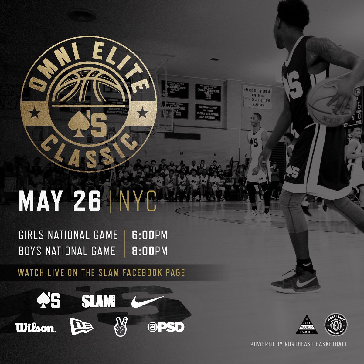 The ACES Omni Elite Classic is TOMORROW‼️ Tune into the livestream to watch the TOP boys and girls in the Northeast. 🔥  <a href="/Nebballclub/">Northeast Basketball Club</a> <a href="/SmokinACES1/">Brian Kortovich</a>