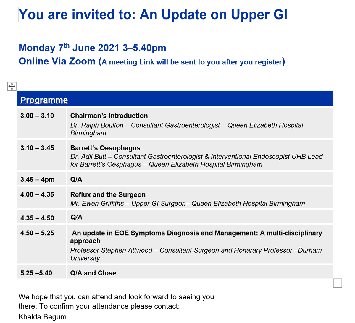 EwenGriffiths's tweet photo. Free online webinar on Barrett's oesophagus, surgery for reflux disease and eosinophilic oesophagitis on Monday 7th June.   Please email begum@drfalkpharma.co.uk to register     @HeartburnCancer @ActionHeartburn @drkeithsiau @CharityEos @DrFalkUK @T4UGIS @ogsurgery @roux_group https://t.co/sC0Rep1UVr