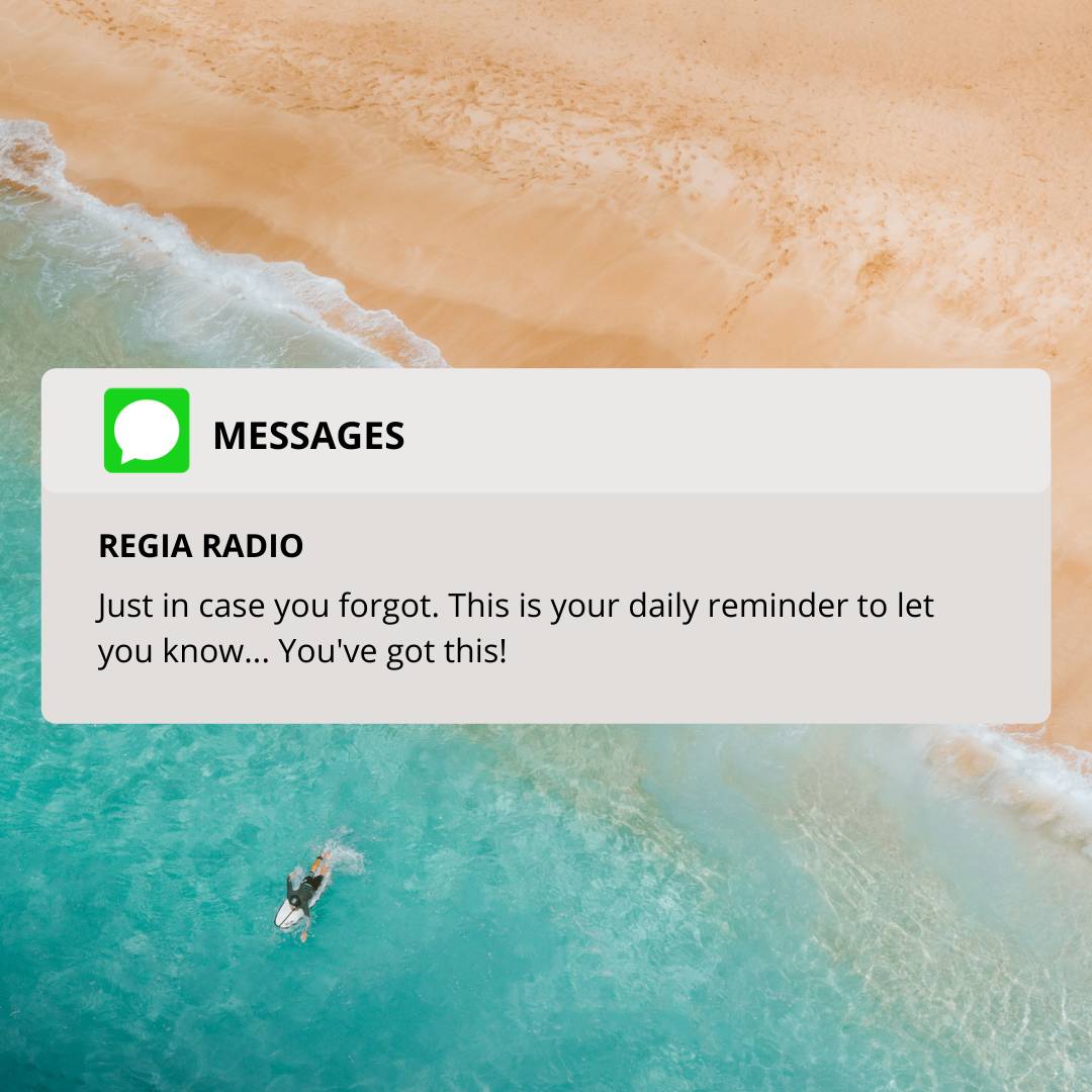 It's half of the year already!
Just to remind you and let you know... You've got this!

Let's be your everyday companion.

Hit the play button on regiaradio.com and connect!