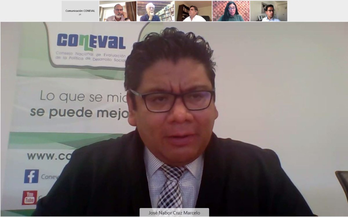 coneval's tweet photo. En reunión con @SenadoEconomia, el Secretario Ejecutivo del #CONEVAL, @JoseNabCruz, destacó la importancia de compartir con el @senadomexicano la información relevante que el Consejo ha desarrollado sobre los efectos socioeconómicos de la #COVID_19. https://t.co/yhKQCuyuY7
