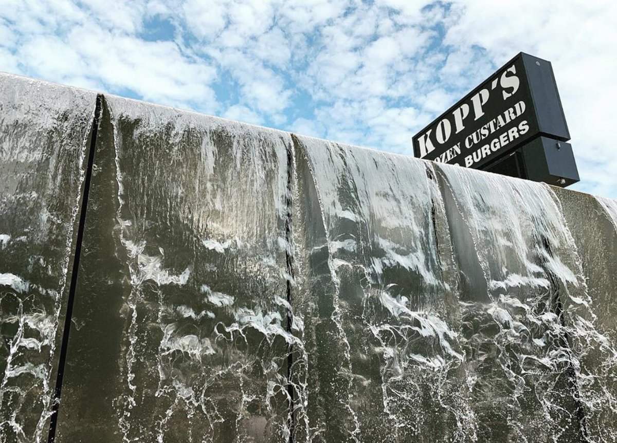 koppscustard's tweet photo. 🎶Don’t go chasing waterfalls...unless it’s ours of course!
The waterfall at our Greenfield location is back up and running for the season! Come check it out! 💦💧
#KOPPS #KoppsFrozenCustard #WaterfallSeason #KoppsGreenfield #KoppsCustard #Waterfall #Summer #WisconsinSummers https://t.co/cZ5wCSKgTw