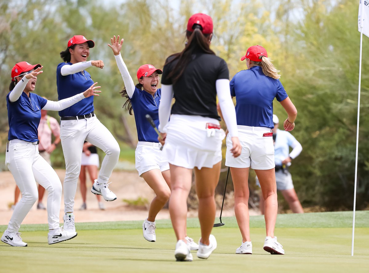 BearDownPhotogs's tweet photo. GILE WINS IT IN EXTRAS! @ArizonaWGolf is headed to match play semifinals at the #NCAAGolf Championships! https://t.co/yyImOp69tL