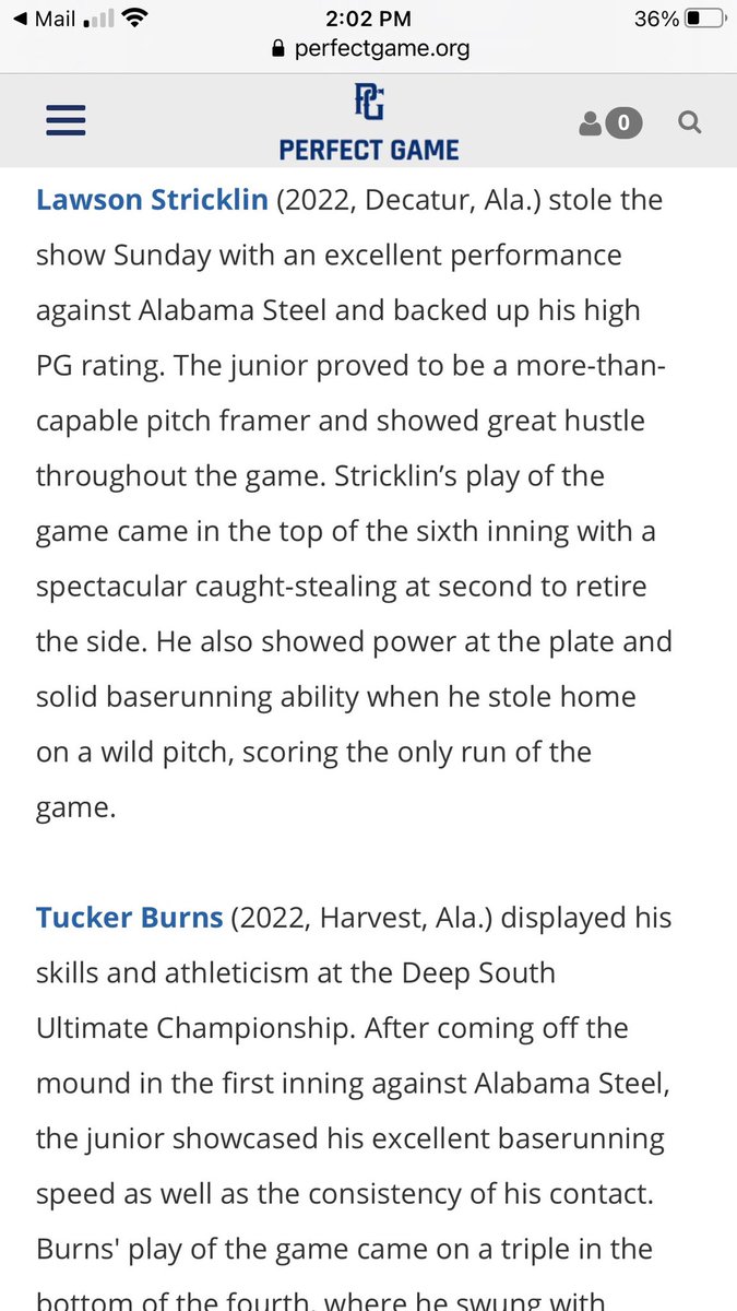 StricklinLawson's tweet photo. Thank you! @PerfectGameUSA @PG_Uncommitted @PG_DeepSouth https://t.co/Kl0KGhbEkH