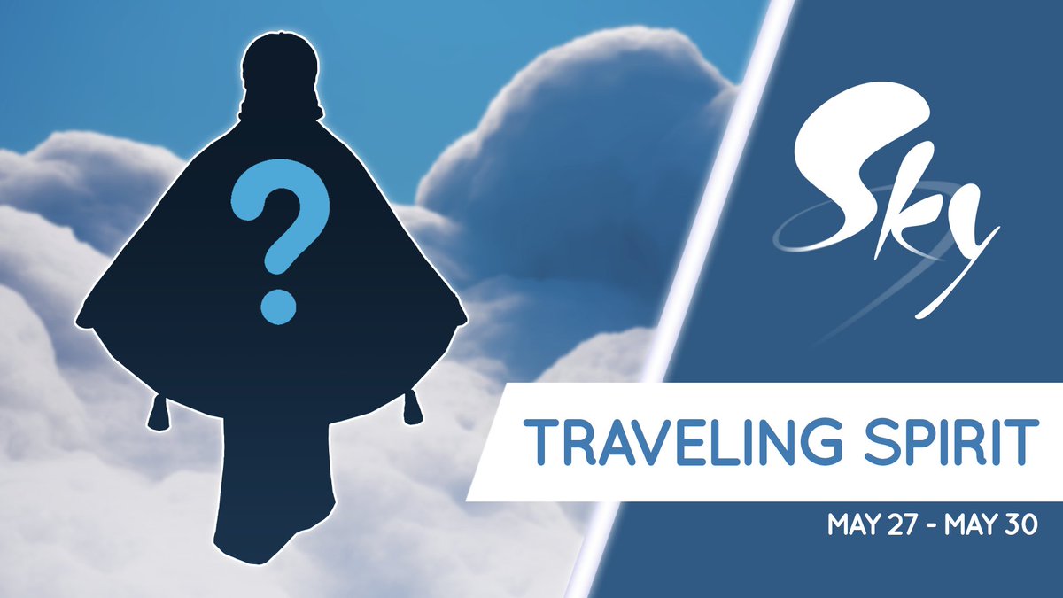 thatskygame's tweet photo. A new Traveling Spirit will be arriving in #thatskygame this Thursday! While they're visiting, players who have completed the Valley of Triumph level will be able to collect their expressions and progress friendship with them.

Can you guess which Spirit is visiting? 💭 https://t.co/s9nHW352eB