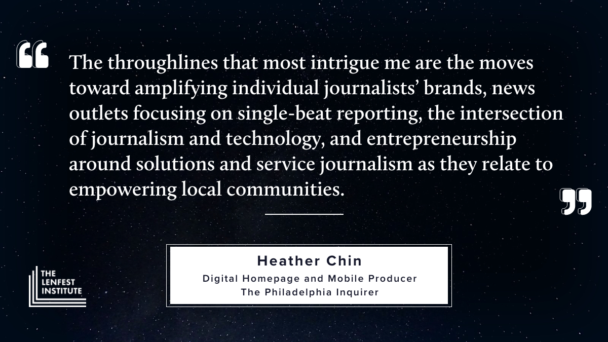 lenfestinst's tweet image. . @HeatherJChin wants to strengthen relationships between journalists and audiences as local news continues to evolve.  lenfestinstitute.org/diverse-growin…