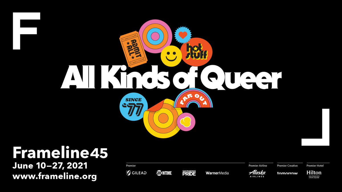 framelinefest's tweet photo. Frameline is back this #Pride, with more ways to fest than ever before! Tix now on sale. Happening on the ground in #SanFrancisco June 10–27, and streaming NATIONALLY June 17–27, everyone can enjoy our biggest celebration ever! https://t.co/LcbUNjx7uq.  #AllKindsOfQueer 🙂✌️🌈 https://t.co/QQpudlNffx