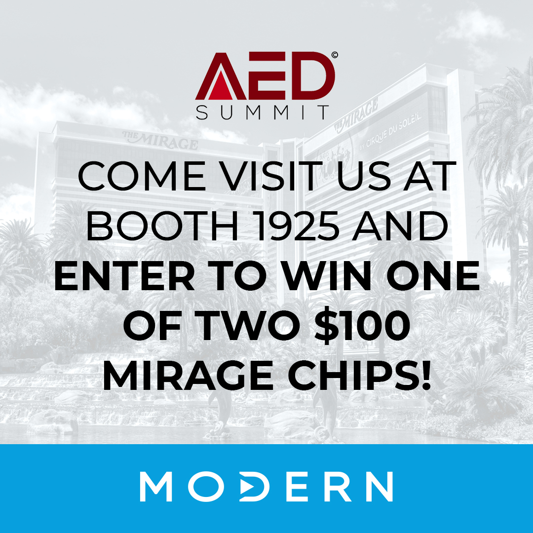 ModernIsCX's tweet photo. Our team is at AED in Las Vegas this week! Come visit us at booth 1925 and enter to win one of TWO $100 Mirage chips!
#aedsummit #aedsummit2021 #aed https://t.co/8KZeoRcq7G