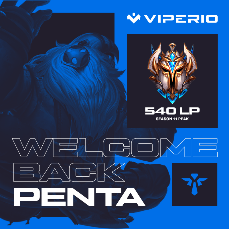 viperioesports's tweet photo. Re-signed: ๐ท๐ธ Marko 'Penta' Radoviฤ is returning for his third consecutive split!
Marko is a Challenger level support, who will form part of our development roster and act as our UKLC sub for Hasse.
#LoL | @penta_lol1