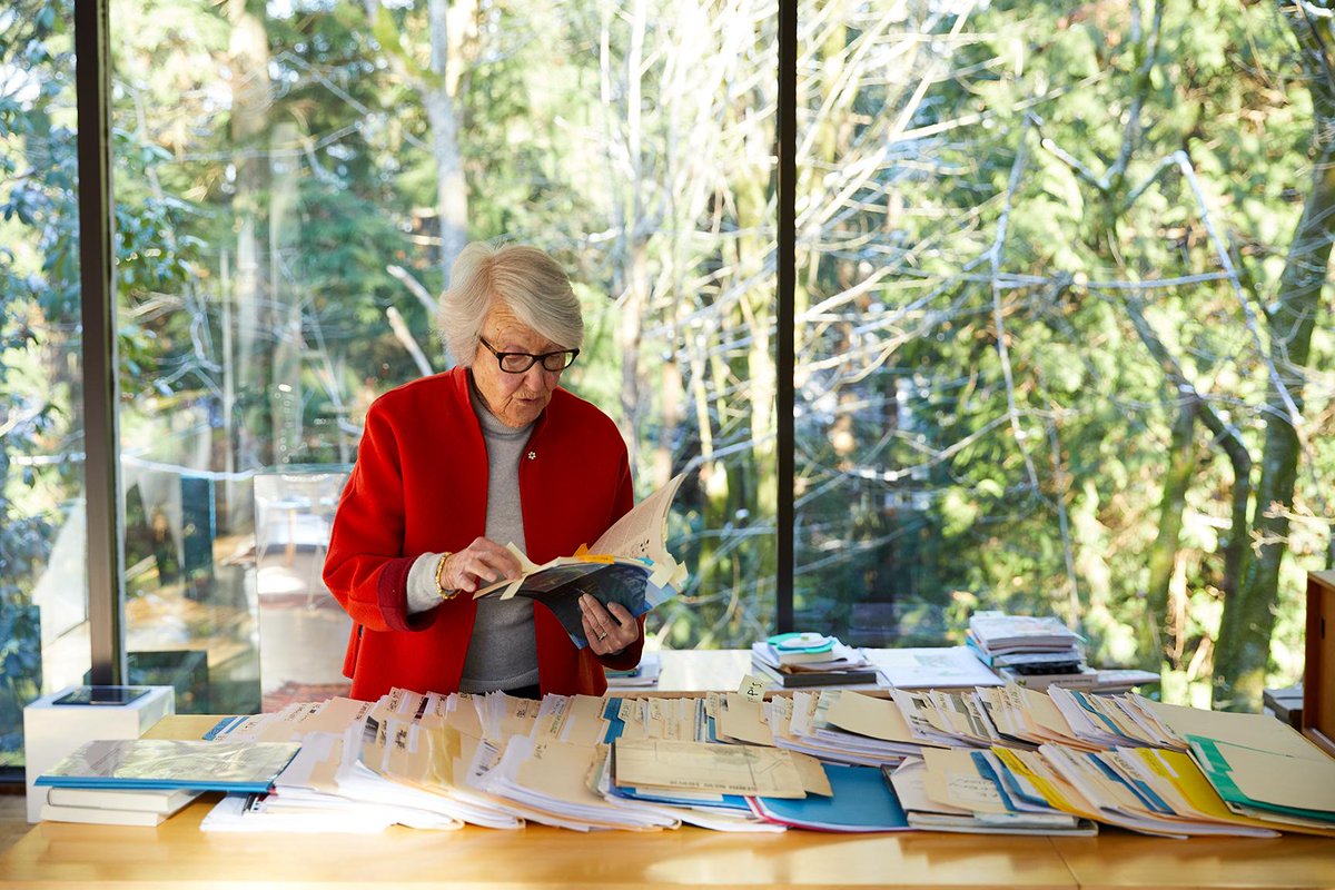 salthorne's tweet photo. Lovely tribute to Cornelia Oberlander by her colleagues at the  @UBC School of Architecture &amp; Landscape Architecture. A remarkable life, and an enormous legacy. @UBCSALA @ubcappscience   https://t.co/35HQhvzIJ6 https://t.co/8YC4fC02Mm