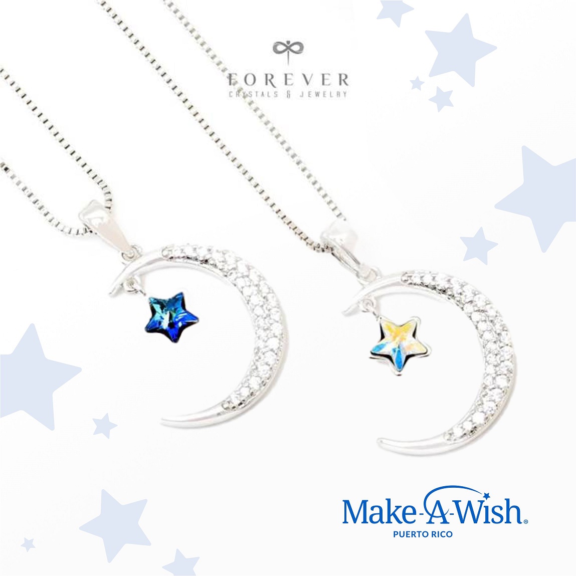 ¡Consigue este hermoso collar "Wisshing in a Star" en tu tienda  Forever Crystals &amp; Jewelry más cercana y ayúdanos a conceder más deseos! Valor $38 También puedes acceder a forevercrystals.com #transformandovidas #Deseos