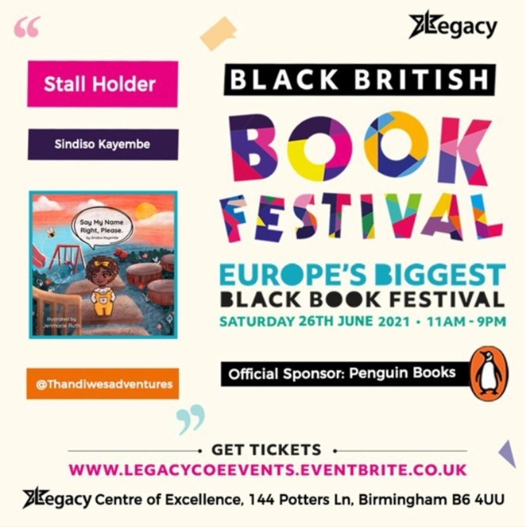 Sindi_Berry's tweet photo. SO excited my book SAY MY NAME RIGHT, PLEASE will be released SAT 26 JUNE!!To get a signed copy (AS IF I SAID THAT😂)meet the star of the book or just get it quicker come down to the Black British Book Festival in Birmingham🧡also @ThandiweNewton GAVE ME A QUOTE FOR MY COVER😭😭 https://t.co/AeY3vzS4xk