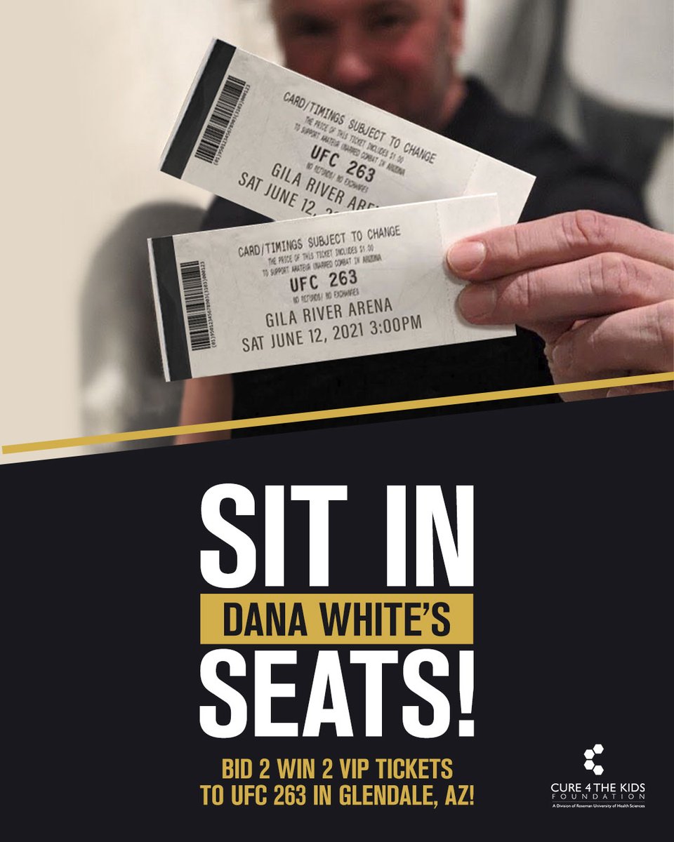 What's the cheapest price for a ufc ticket? Ufc 263 Fight Card Tickets : Danawhite On Twitter Bid To Win 2 Vip Tickets In My Personal Section For The Sold Out Ufc263 Proceeds Benefit Cure4thekids Enter Now Https T Co Dpe3m5rglv Https T Co Uydarop6ay