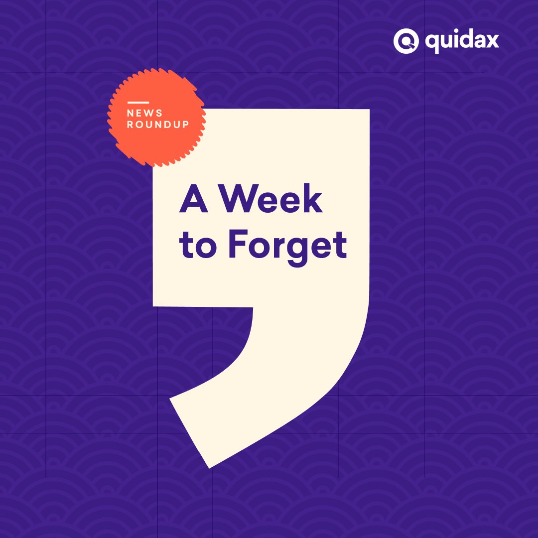 QuidaxGlobal's tweet photo. The crypto market didn't smile with anyone last week 😣. Also, Bitcoin mining could become extinct in China soon😱. 
Read about the latest crypto news here: 
https://t.co/aVyLDMOSpZ

#CryptoTea☕ https://t.co/m704KQZJJY