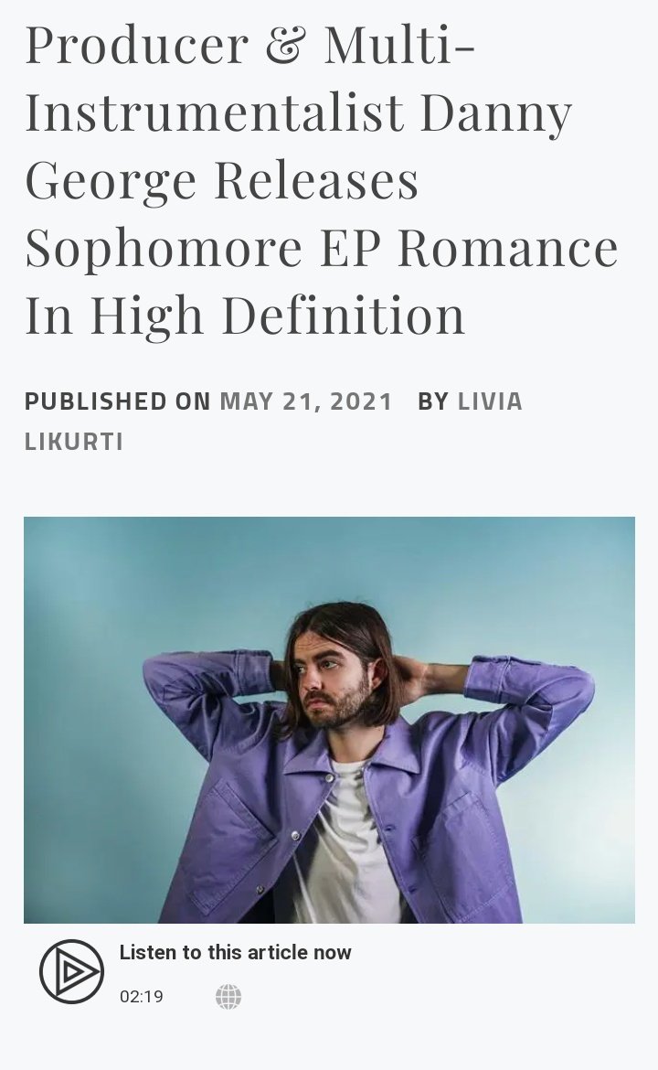 With <a href="/itsdannygeorge/">Danny George</a> releasing his EP 'Romance In High', check out our thoughts on the producer's project!