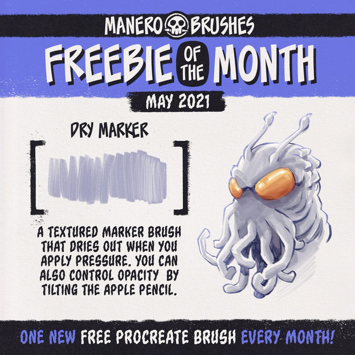 ittaiman's tweet photo. Only 6 days left to download this free brush for Procreate from my store before it gets replaced by next month's freebie. Get it while you can! https://t.co/FahGMo8KsB

#Procreate #Procreatebrushes #procreatefreebrushes https://t.co/ykt9Vi2SKp