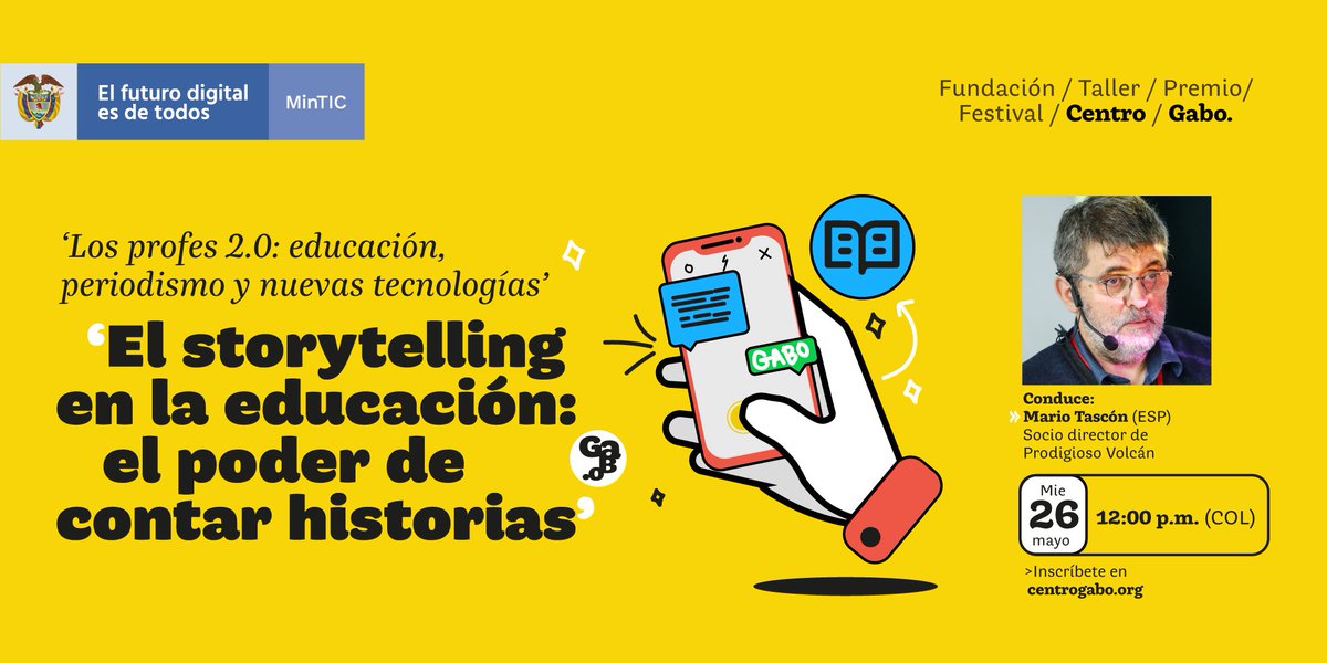 Ciberpazcolombi's tweet photo. ¡Maestros, tenemos un regalo para ustedes! 🎁🎉 Los próximos 26, 27 y 28 de mayo podrán participar en los seminarios web del ciclo ‘Los profes 2.0: educación, periodismo y nuevas tecnologías’🧑‍🏫💻 

Entérate de los requisitos e inscríbete sin costo en ✍️https://t.co/zQlFid5DDv https://t.co/Br33bRiQmX