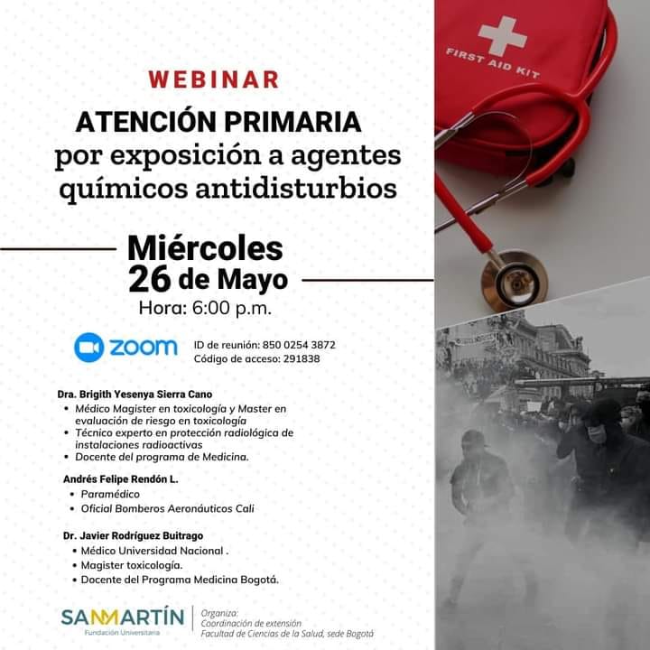Atención Primaria por agentes químicos antidisturbios.