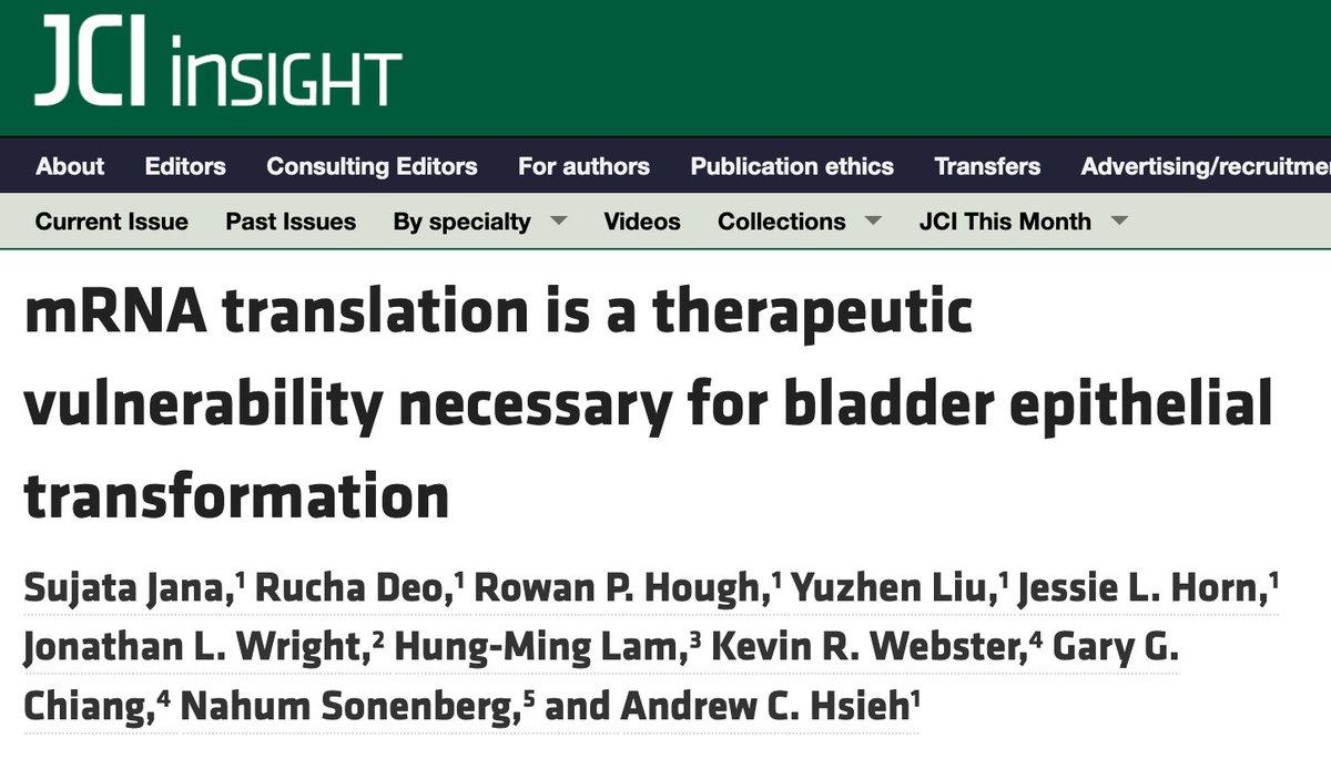 Hsieh Lab (@hsiehlab) on Twitter photo Ever wonder if protein synthesis is necessary for bladder homeostasis and cancer? A simple  question that Dr. Sujata Jana <a href="/HsiehLab/">Hsieh Lab</a> tackled using genetic models published <a href="/JCI_insight/">JCI insight</a> today and twitterized below. insight.jci.org/articles/view/… Ever wonder if protein synthesis is necessary for bladder homeostasis and cancer? A simple  question that Dr. Sujata Jana <a href="/HsiehLab/">Hsieh Lab</a> tackled using genetic models published <a href="/JCI_insight/">JCI insight</a> today and twitterized below. insight.jci.org/articles/view/…