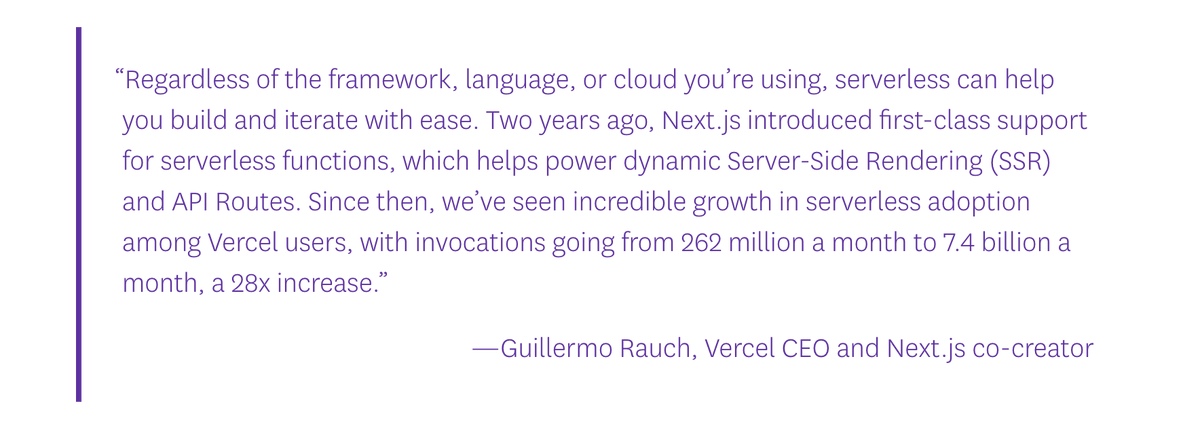 rauchg's tweet photo. The growth of serverless technology is awe-inspiring.

I'm thankful for the chance to contribute to this wonderful report by @datadog 🐶

https://t.co/yztkGAIAqb https://t.co/36g2oaf01i