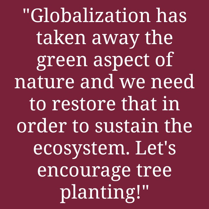 GreenabilityGAI's tweet photo. Environment Today
25/05

"Globalization has taken away the green aspect of nature and we need to restore that in order to sustain the ecosystem. Let's encourage tree planting!"

- Capacity💚 https://t.co/yARYyNoJB3