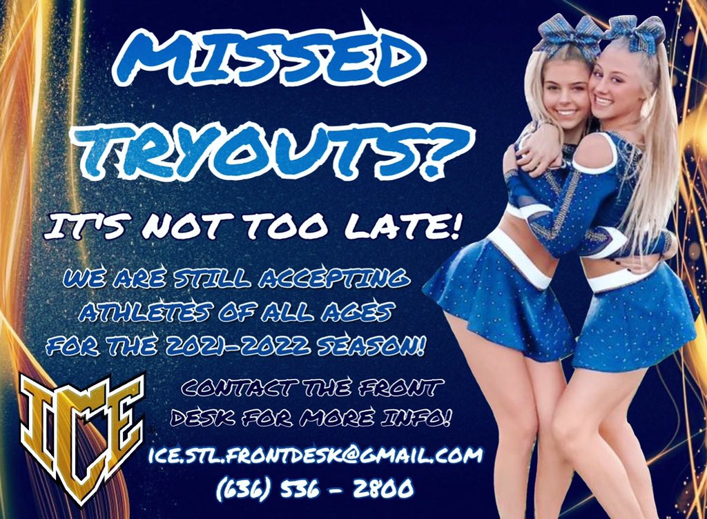 ICE_STL's tweet photo. Missed tryouts?! Don’t worry, it’s not too late! We are still accepting athletes of ALL AGES for our teams for the 2021-2022 season! https://t.co/Ongxt0WSgy