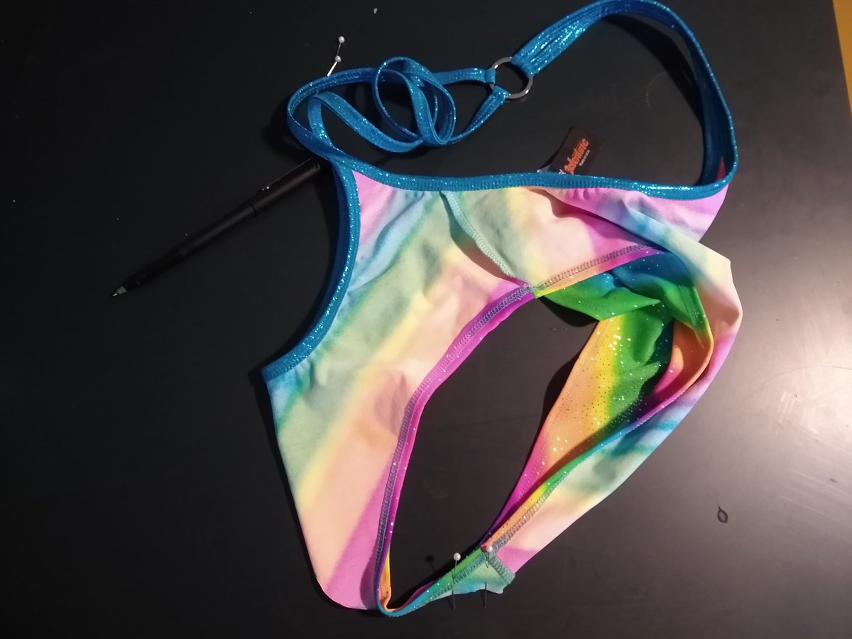BearMeatToons's tweet photo. Today we're taking womens swim bottoms that came with suspenders and building a pouch in them. https://t.co/F8c9rJpBc2