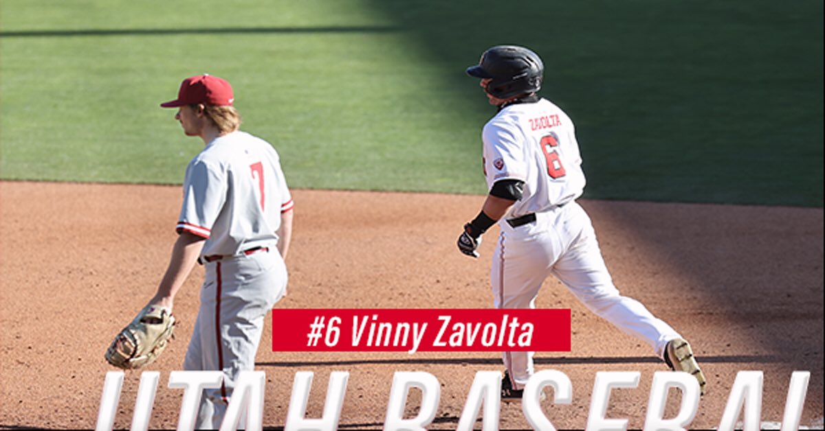 utahbaseball's tweet photo. Friday we will be recognizing 11 members of our Utah Baseball family! 

Today, we want to highlight these four individuals, and thank them for all they have done for the program during their time at Utah!

#6 Vinny Zavolta
#7 Chase Fernlund 
#9 Rykker Tom
#10 Jaylon McLaughlin https://t.co/O7XfB9Oar0