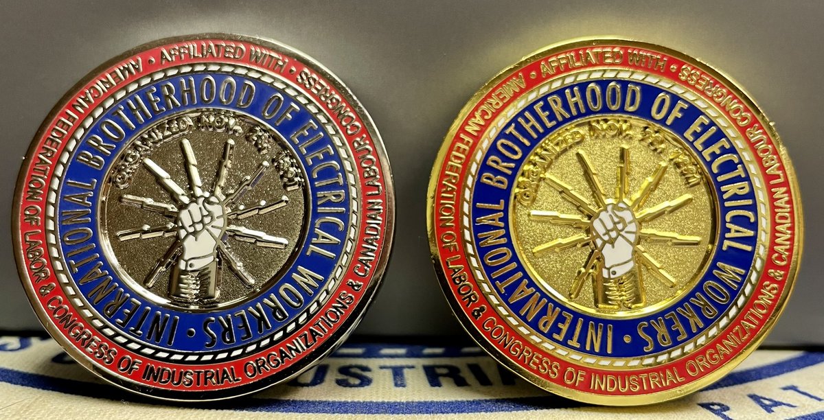 <a href="/ibew175/">IBEW LU 175</a> Challenge Coins. #earnyourcoin #unionmade #madeintheUSA